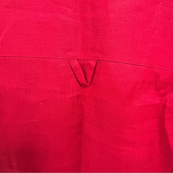 Talbots 100% Linen Button Up Midi Dress Women’s Petite Sz 14 office business - Picture 5 of 6